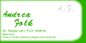 andrea folk business card